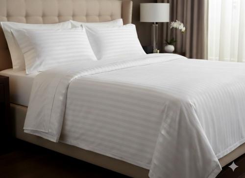 Otel çarşafı Tek kişilik 160x240cm 83 tel çizgili kumaş